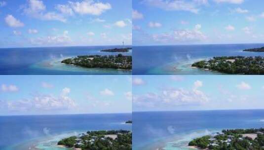 航拍蓝色大海风景高清在线视频素材下载