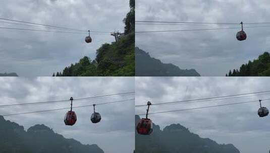 天门山索道高清在线视频素材下载