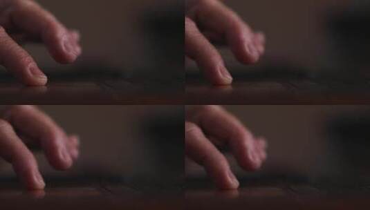 屏幕背光笔记本电脑触控板上人类手指滚动的特写高清在线视频素材下载