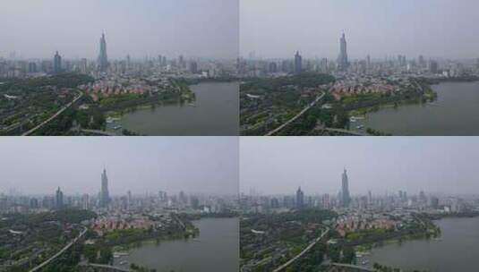4k 航拍江苏南京城市建筑天际线高清在线视频素材下载