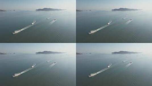 原创 山东威海刘公岛海滨风光高视角航拍高清在线视频素材下载