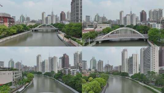 4K上海外滩城市航拍高清在线视频素材下载