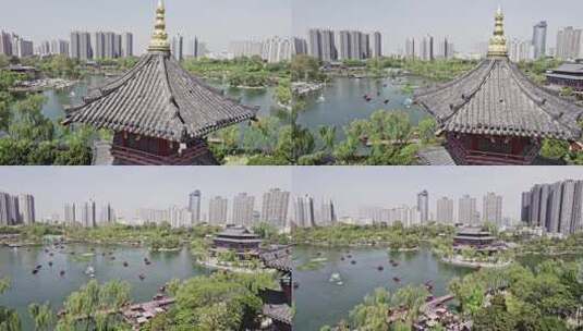 西安城市印迹-兴庆宫公园13高清在线视频素材下载