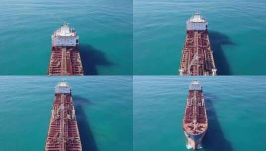 大型原油油轮的航拍高清在线视频素材下载
