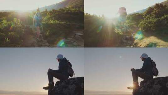 登山旅游自然风光合集高清在线视频素材下载