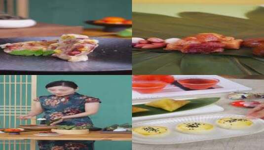 端午粽子制作高清在线视频素材下载