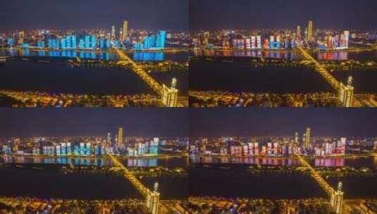 8K长沙城市宣传片夜景大全景延时高清在线视频素材下载