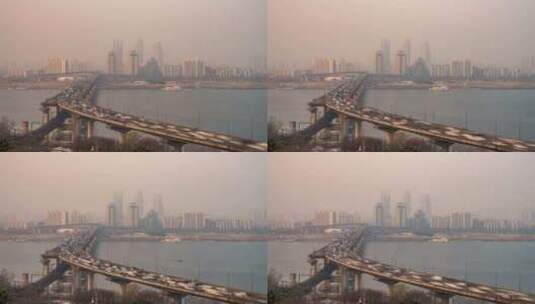 日落前的首尔旗袍桥高清在线视频素材下载