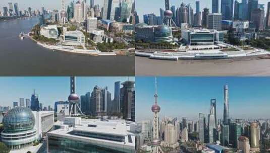 上海浦东美术馆4K航拍高清在线视频素材下载