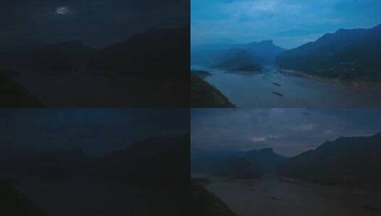 长江三峡 长江三峡云雾高清在线视频素材下载