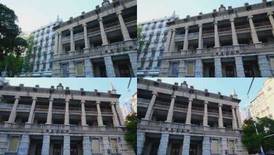 广州老街邮政博物馆历史景观欧式建筑高清在线视频素材下载