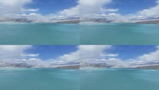 新疆 峡谷 湖泊 雪山 白沙湖 南疆高清在线视频素材下载