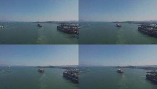 港口货轮高清在线视频素材下载