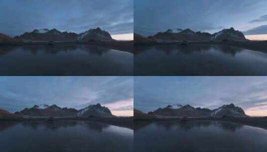 冰岛蝙蝠山西角山高清在线视频素材下载