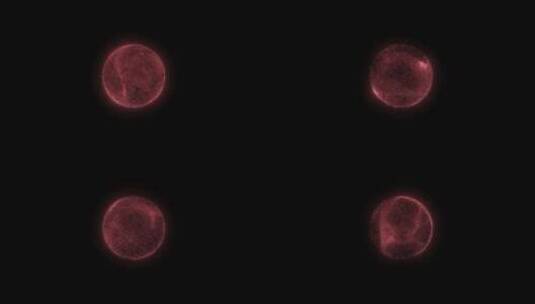 红色粒子球。魔法粒子球。魔法粒子球。循环高清在线视频素材下载
