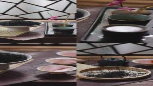 （合集）茶叶红茶冲茶倒茶竖屏慢镜头高清在线视频素材下载