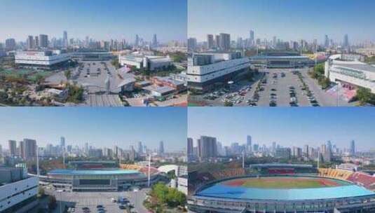 宁波市体育中心高清在线视频素材下载