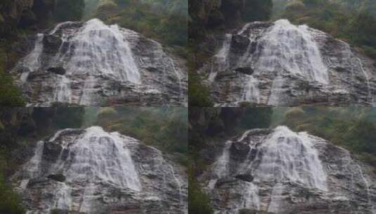 瀑布悬崖流水流动流下高清在线视频素材下载