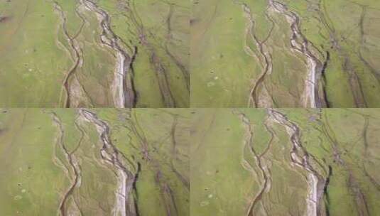 新疆伊犁那拉提空中草原航拍高清在线视频素材下载