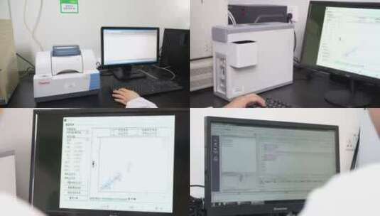 医学实验室操作电脑画面高清在线视频素材下载