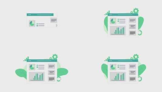 4K业务数据分析报告演示动画高清在线视频素材下载