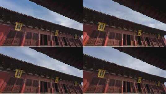 辽宁锦州奉国寺历史古建筑高清在线视频素材下载