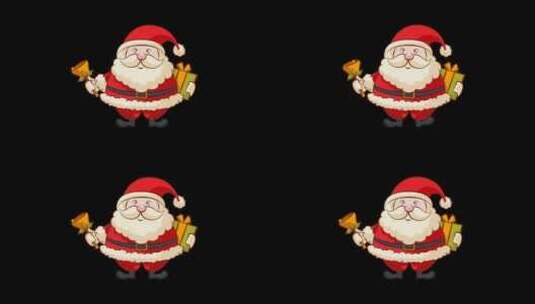 可爱的圣诞老人动画 带通道高清在线视频素材下载