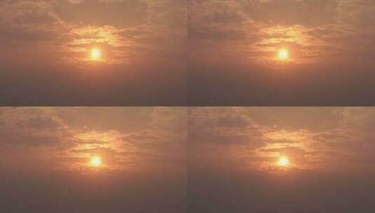 黄昏天空日落实拍夕阳太阳云层云朵日落延时高清在线视频素材下载