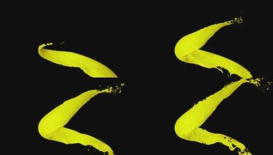 Vortex Splash Of黄色油漆高清在线视频素材下载