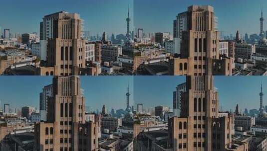 福州大楼航拍空镜高清在线视频素材下载