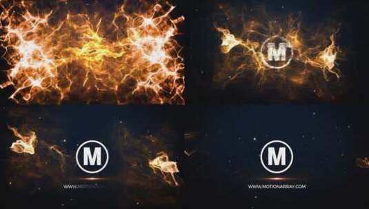 震撼能量火焰logo展示片场AE模板高清AE视频素材下载