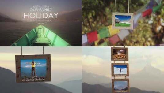 在尼泊尔度假风景照片展示回忆AE模板高清AE视频素材下载