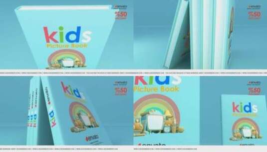 干净简约儿童图书促销活动介绍AE模板高清AE视频素材下载
