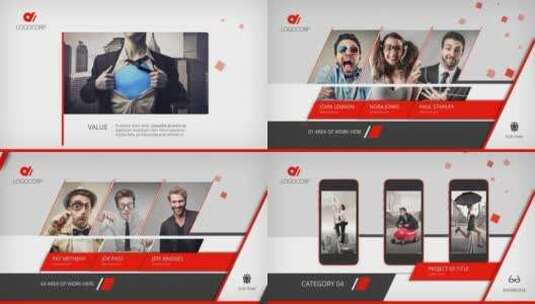 现代设计感公司企业文化宣传照片过渡企业规划AE模板高清AE视频素材下载