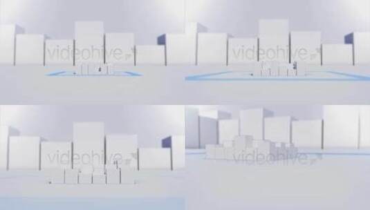 立方体张力Logo Reveal白色AE模板高清AE视频素材下载