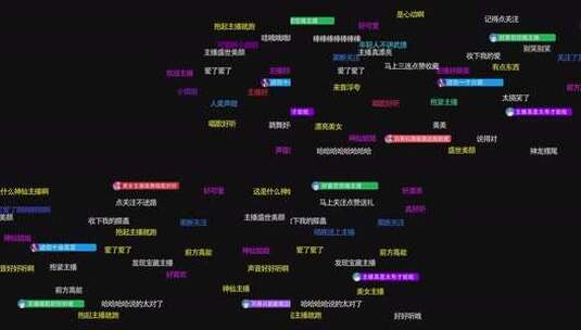 直播间弹幕模版高清AE视频素材下载