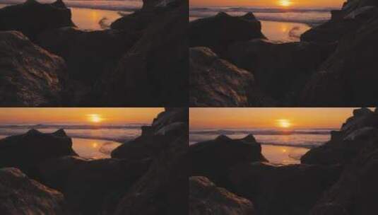 海平面上的日落高清在线视频素材下载