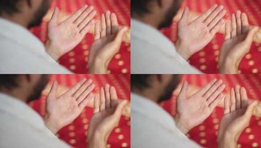 穆斯林在清真寺祈祷高清在线视频素材下载