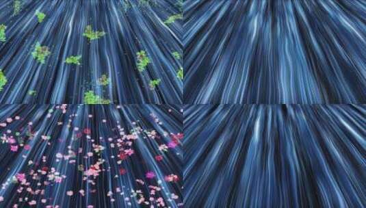 粒子流水地面素材花瓣粒子特效高清在线视频素材下载