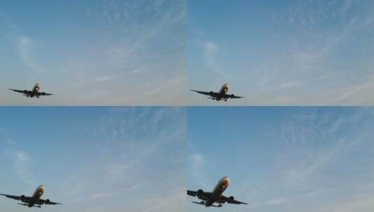 蓝天上的的飞机高清在线视频素材下载