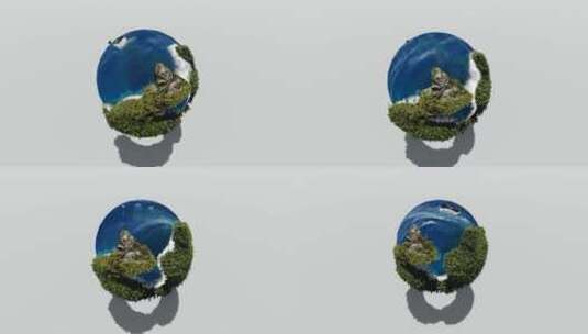 地球在旋转动画高清在线视频素材下载