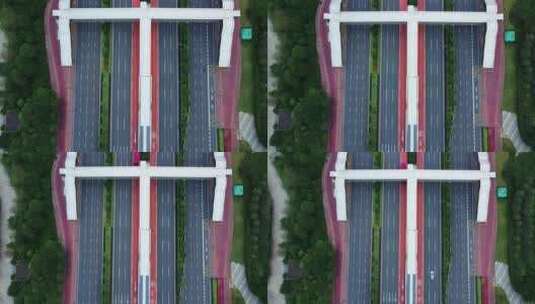 航拍广西南宁玉洞大道宽敞的公路高清在线视频素材下载
