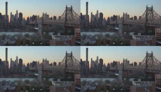 纽约曼哈顿皇后大桥高清在线视频素材下载