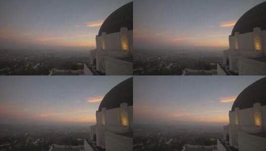 黄昏时的格里菲斯天文台高清在线视频素材下载
