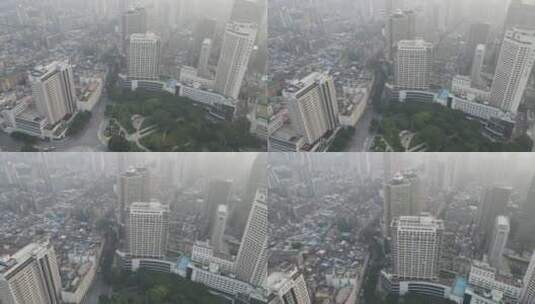 灰霾天气的广州海珠高清在线视频素材下载