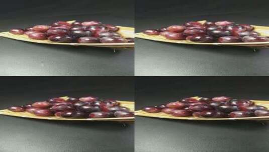 夏黑葡萄水果高清在线视频素材下载