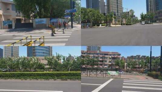 上海封城中的阳光公路街道高清在线视频素材下载