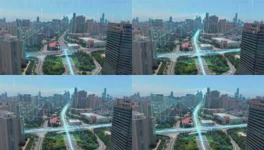 科技城市特效-智慧城市特效演示高清在线视频素材下载