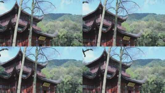 杭州飞来峰永福寺禅院风景高清在线视频素材下载