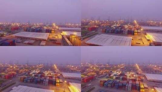 港口集装箱码头高清在线视频素材下载